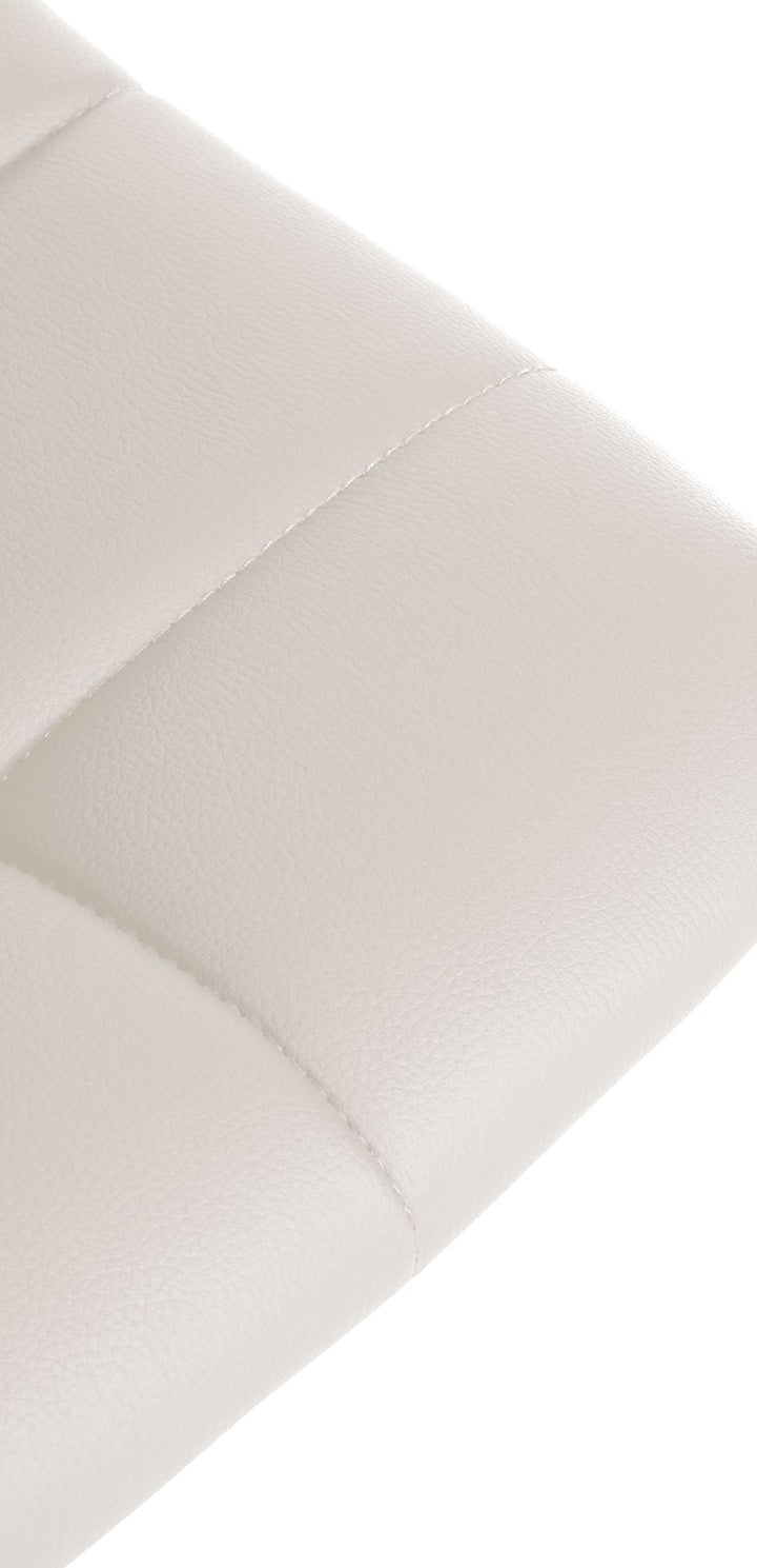 Tabouret de Bar avec Dossier Réglable Pivotant 107 Similicuir Blanc - image 7
