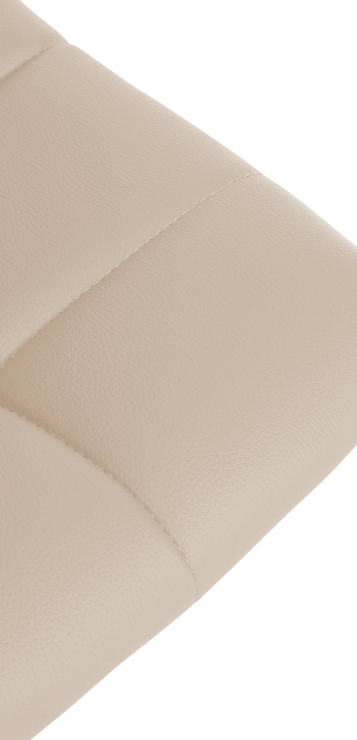 Tabouret de Bar avec Dossier Réglable Pivotant 107 Similicuir Crème - image 7