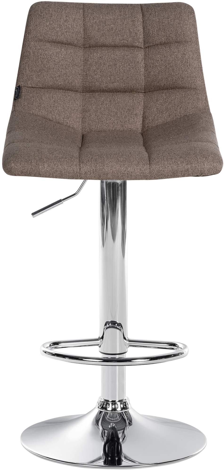 Tabouret de Bar avec Dossier Réglable Pivotant 107 Tissu Taupe - image 3