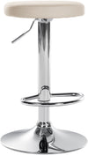 Tabouret de Bar Réglable Pivotant 109 Similicuir Crème