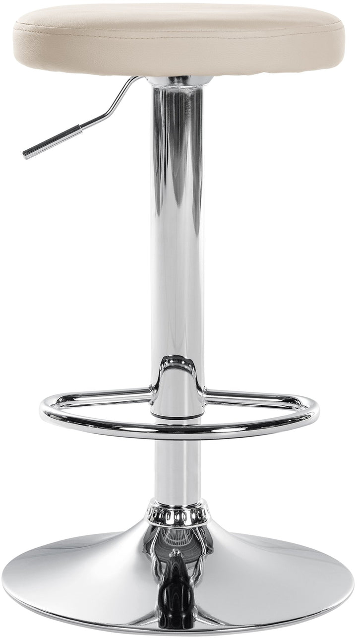 Tabouret de Bar Réglable Pivotant 109 Similicuir Crème - image 3