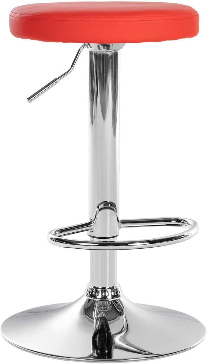 Tabouret de Bar Réglable Pivotant 109 Similicuir Rouge