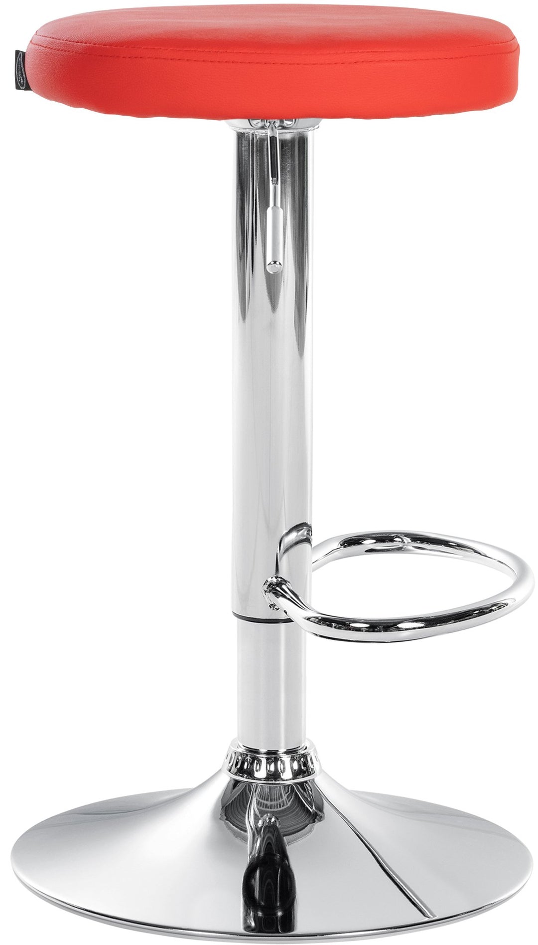 Tabouret de Bar Réglable Pivotant 109 Similicuir Rouge - image 4