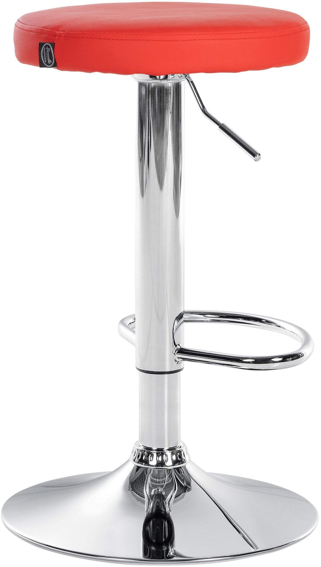 Tabouret de Bar Réglable Pivotant 109 Similicuir Rouge - image 5