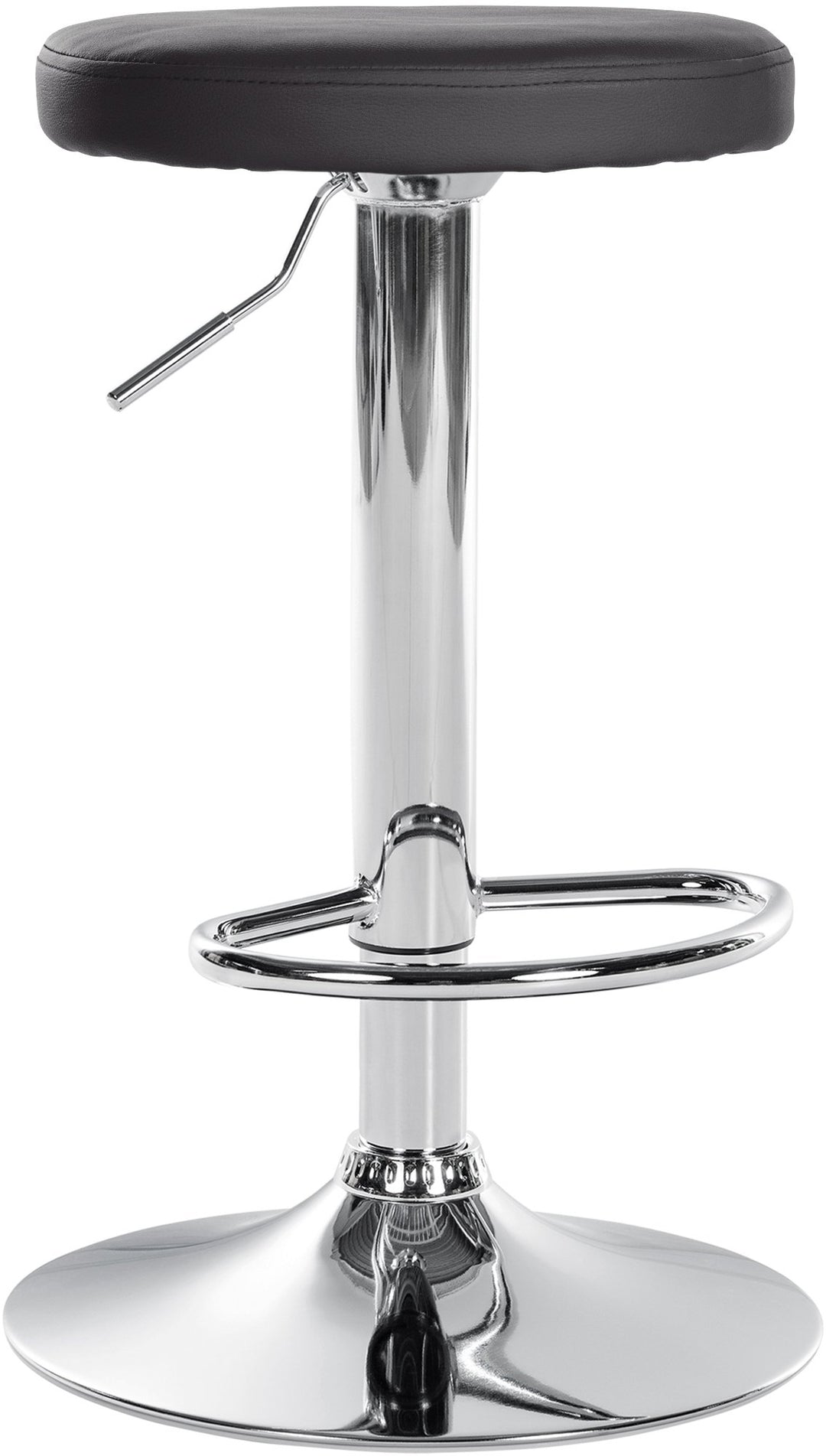 Tabouret de Bar Réglable Pivotant 109 Similicuir Noir