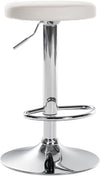 Tabouret de Bar Réglable Pivotant 109 Similicuir Blanc