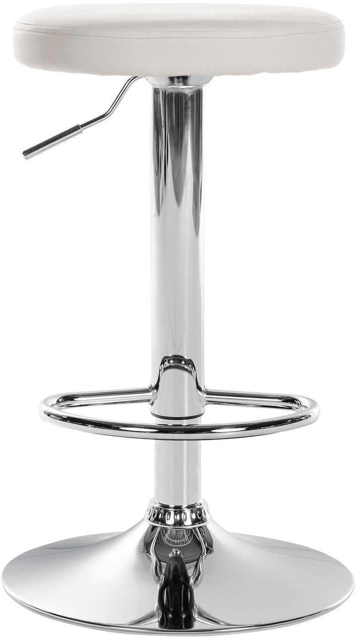 Tabouret de Bar Réglable Pivotant 109 Similicuir Blanc - image 3