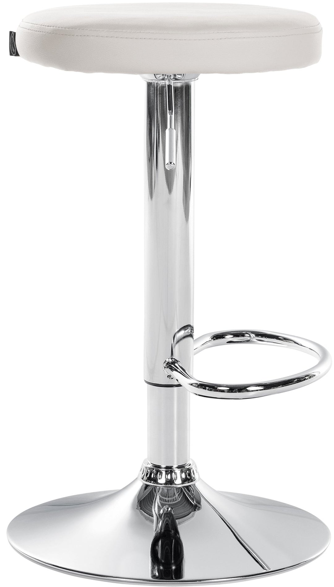 Tabouret de Bar Réglable Pivotant 109 Similicuir Blanc - image 4