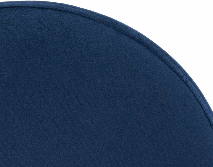 Tabouret de Bar Réglable Pivotant 109 Velours Bleu - image 6