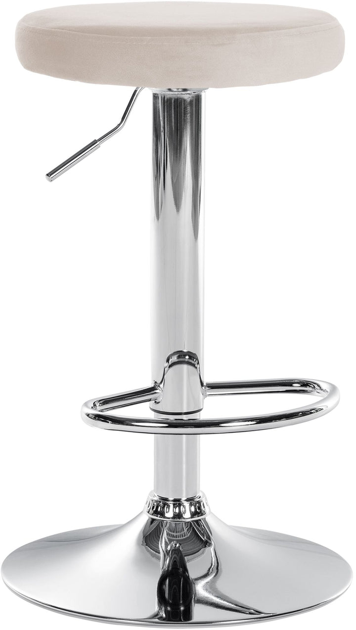 Tabouret de Bar Réglable Pivotant 109 Velours Crème