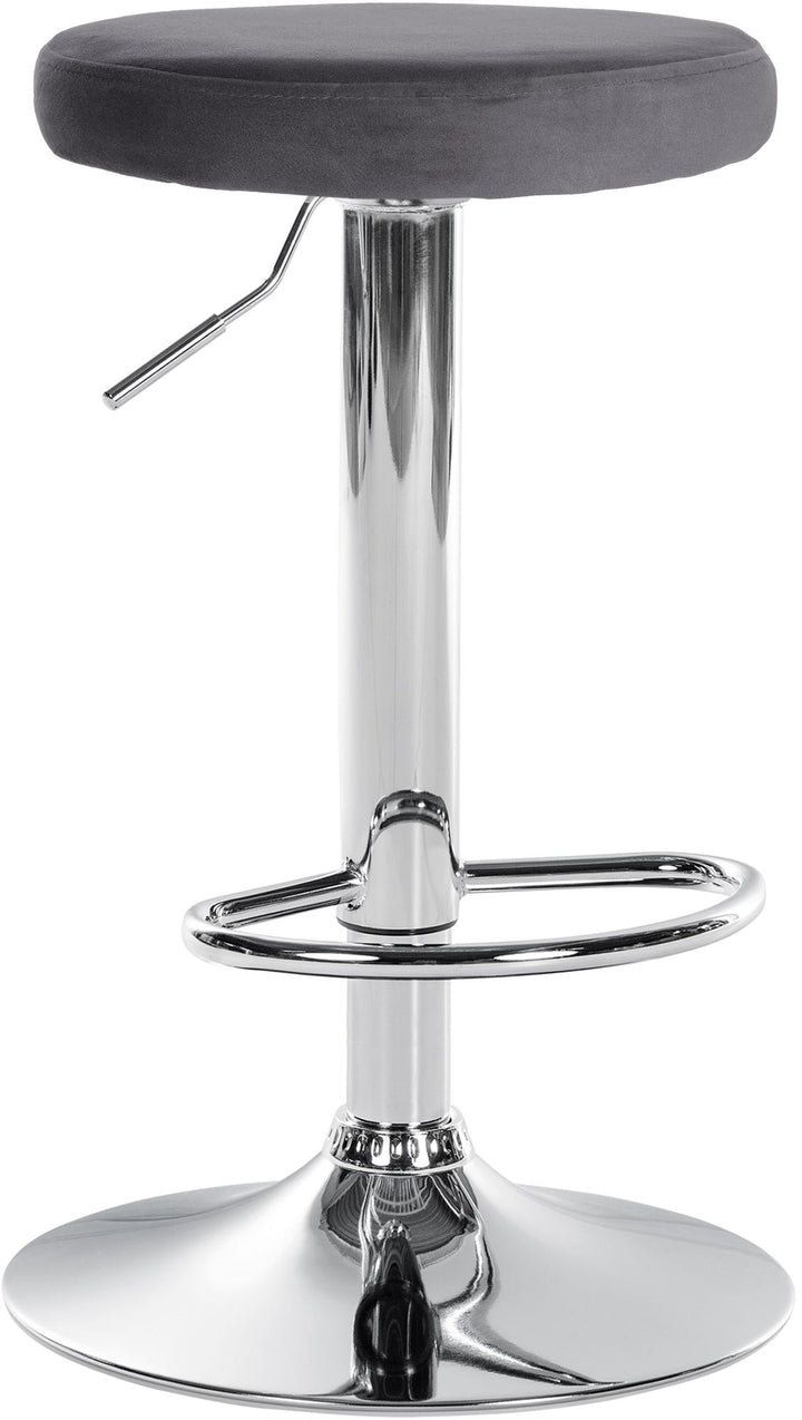 Tabouret de Bar Réglable Pivotant 109 Velours Gris foncé
