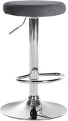 Tabouret de Bar Réglable Pivotant 109 Velours Gris foncé