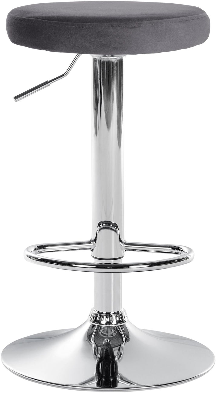 Tabouret de Bar Réglable Pivotant 109 Velours Gris foncé - image 3