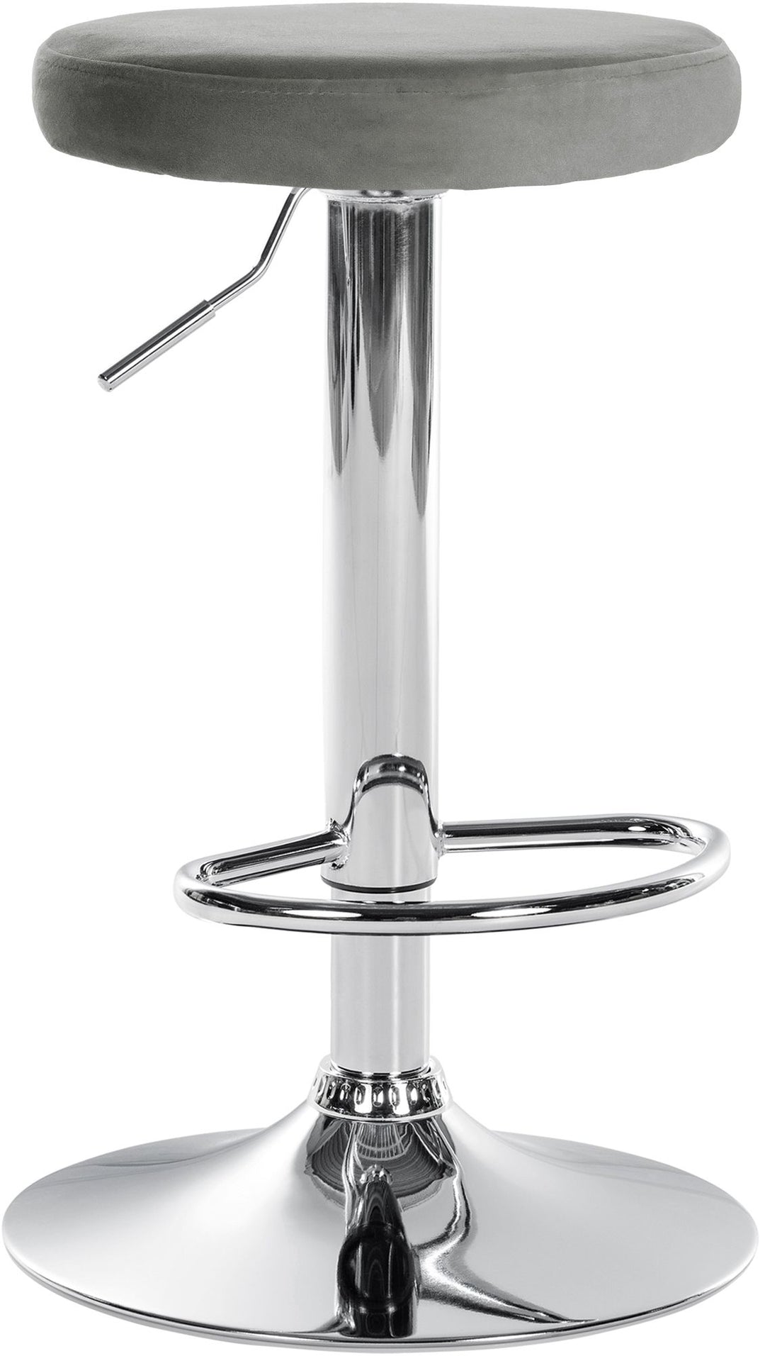 Tabouret de Bar Réglable Pivotant 109 Velours Gris