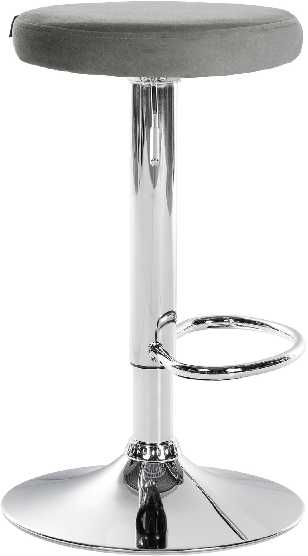 Tabouret de Bar Réglable Pivotant 109 Velours Gris - image 4