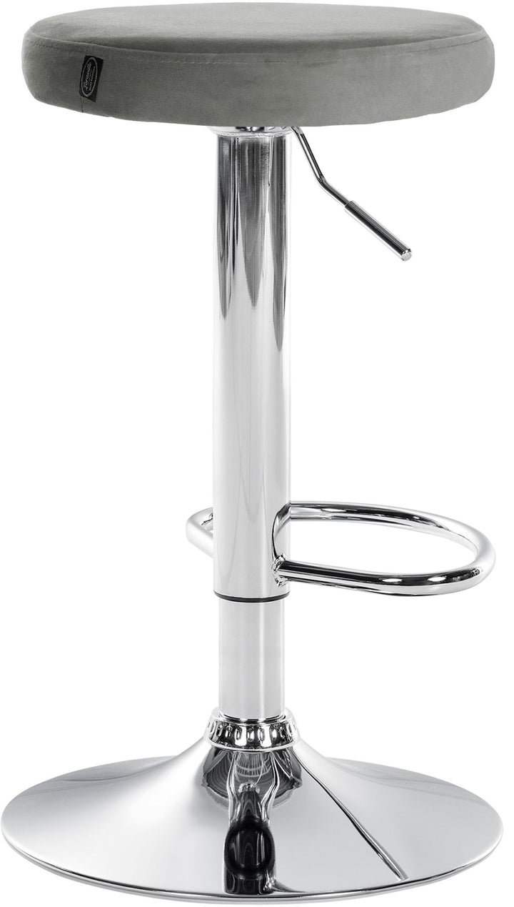 Tabouret de Bar Réglable Pivotant 109 Velours Gris - image 5