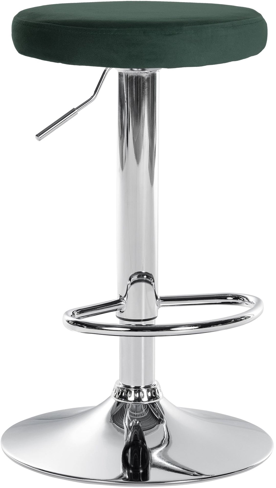 Tabouret de Bar Réglable Pivotant 109 Velours Vert