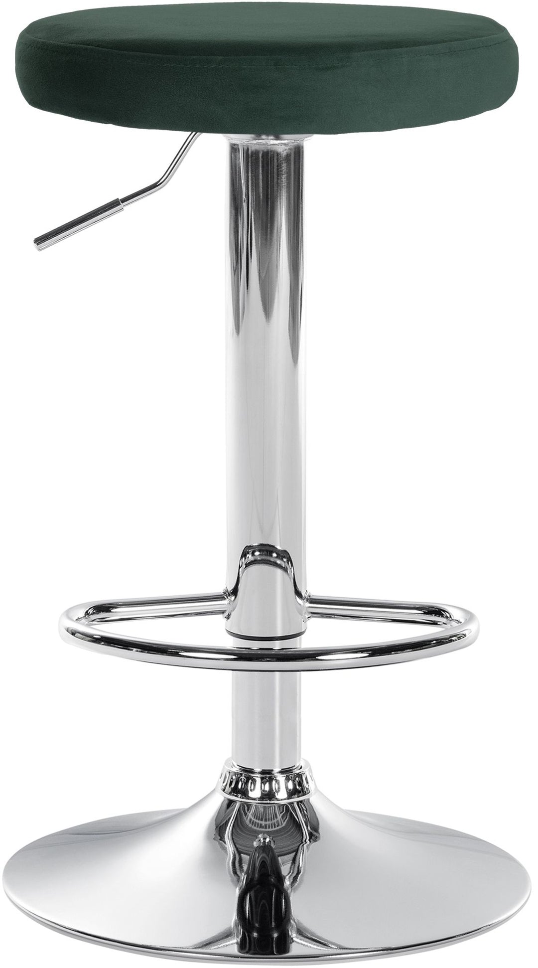 Tabouret de Bar Réglable Pivotant 109 Velours Vert - image 3