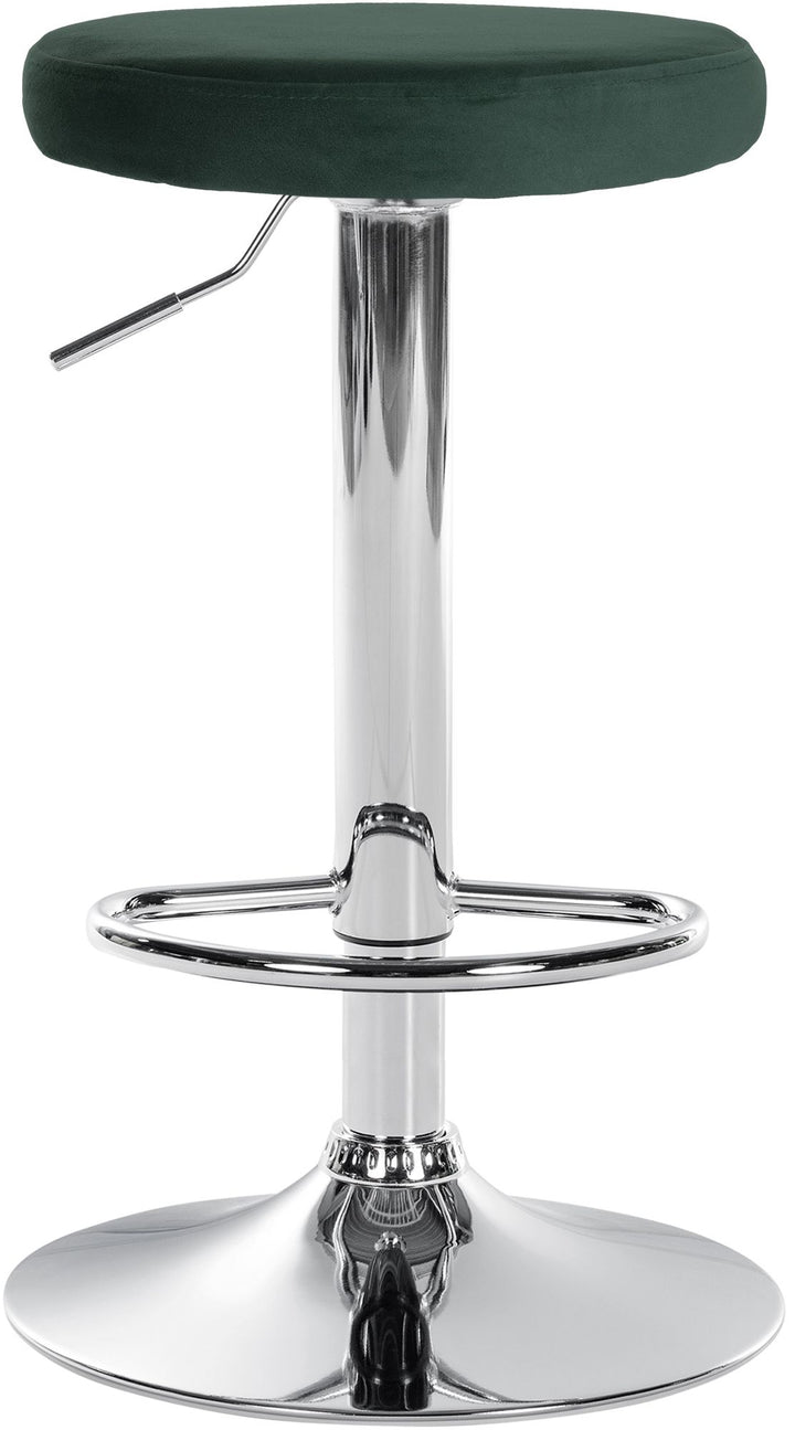 Tabouret de Bar Réglable Pivotant 109 Velours Vert - image 3