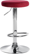 Tabouret de Bar Réglable Pivotant 109 Velours Rouge
