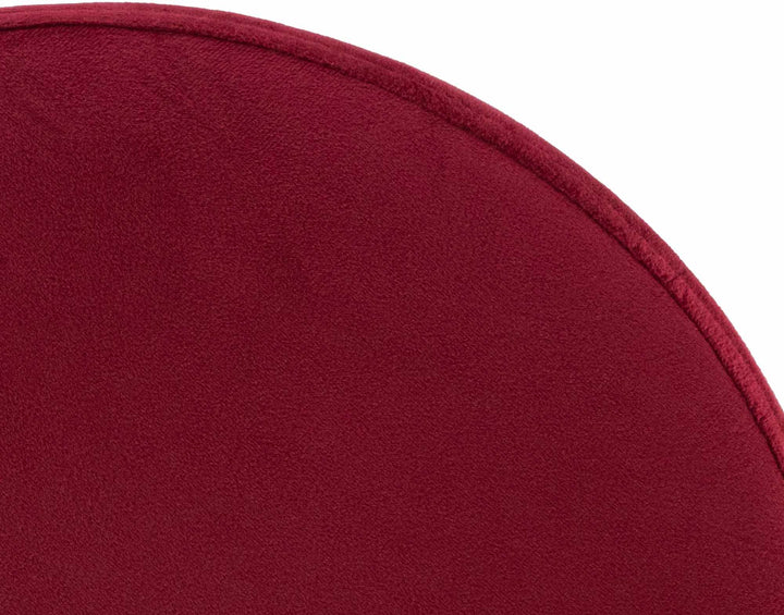 Tabouret de Bar Réglable Pivotant 109 Velours Rouge - image 6
