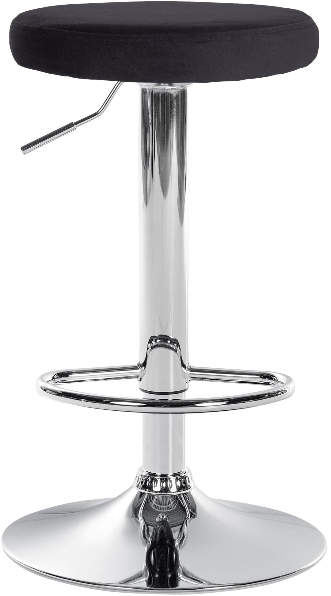 Tabouret de Bar Réglable Pivotant 109 Velours Noir - image 3