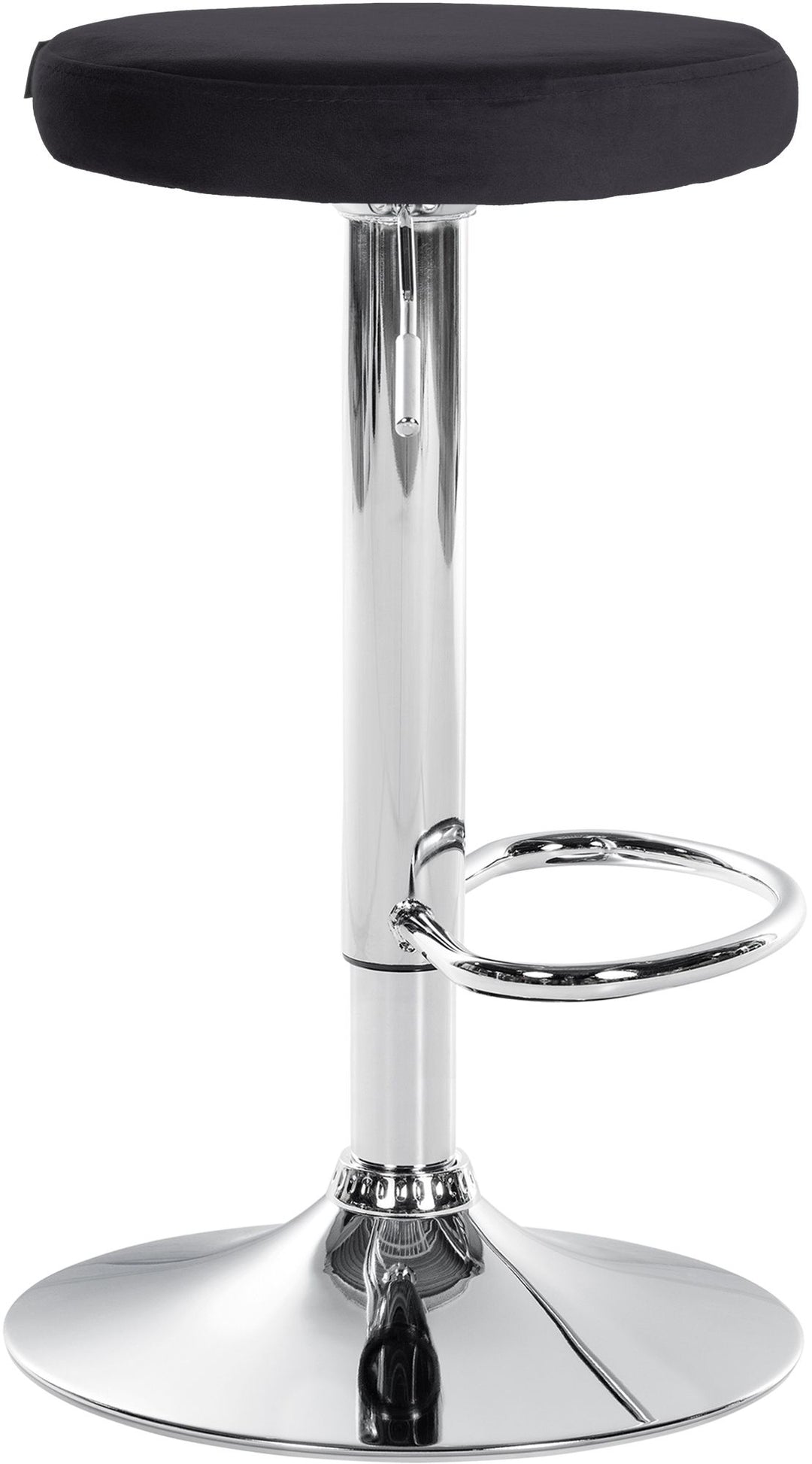 Tabouret de Bar Réglable Pivotant 109 Velours Noir - image 4