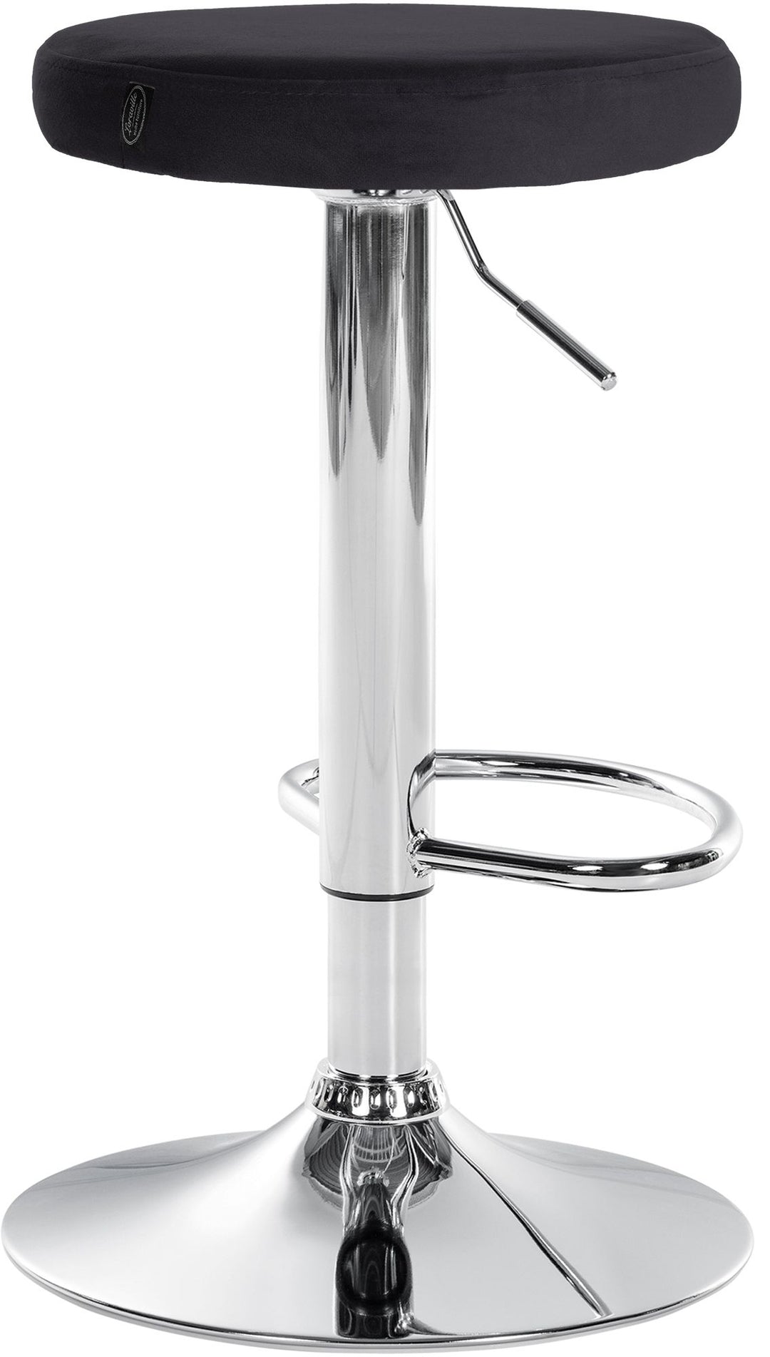 Tabouret de Bar Réglable Pivotant 109 Velours Noir - image 5