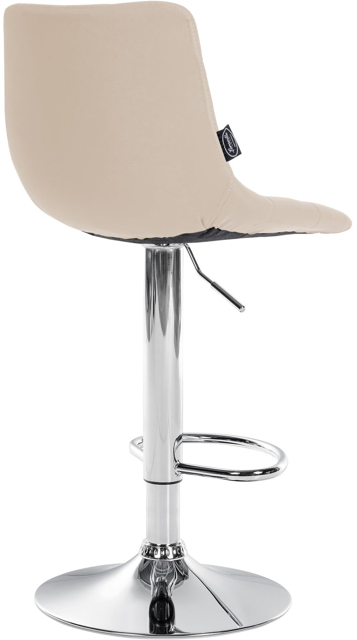 Lot de 2 Tabourets de Bar avec Dossier Réglables Pivotants 107 Similicuir Crème - image 6