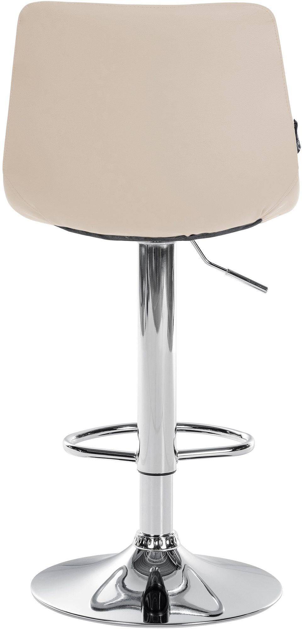 Lot de 2 Tabourets de Bar avec Dossier Réglables Pivotants 107 Similicuir Crème - image 7