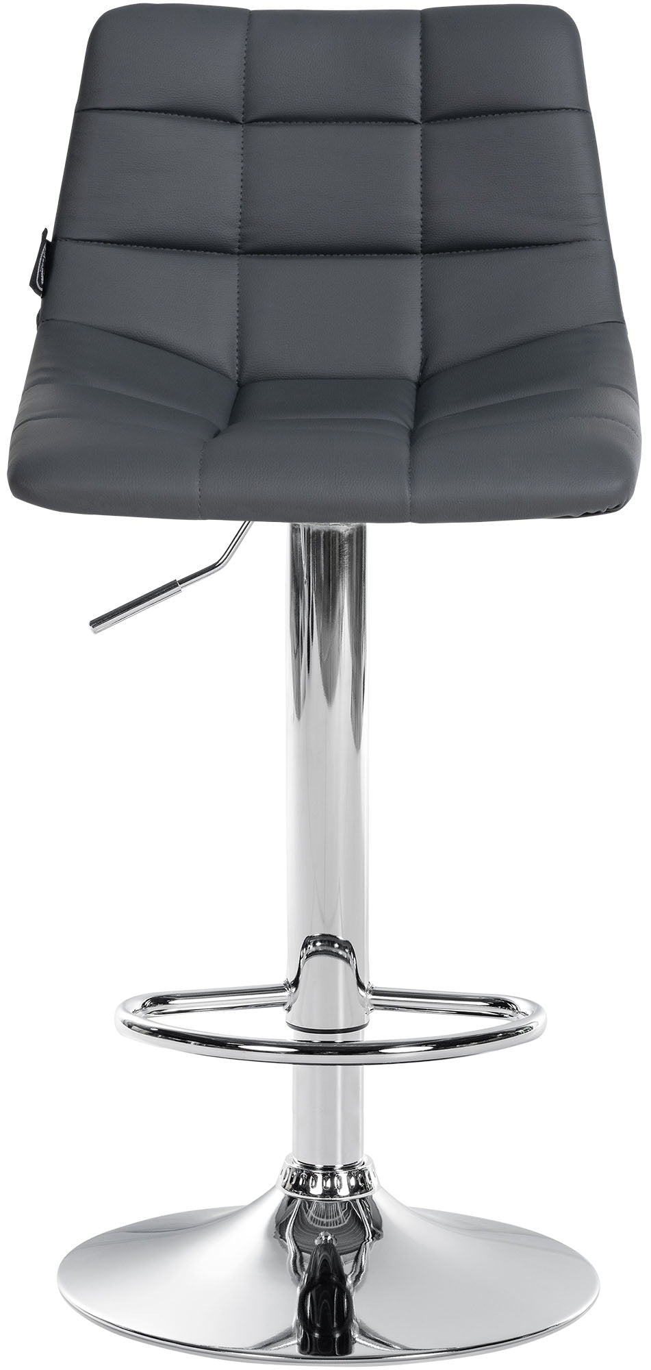 Lot de 2 Tabourets de Bar avec Dossier Réglables Pivotants 107 Similicuir Gris - image 4