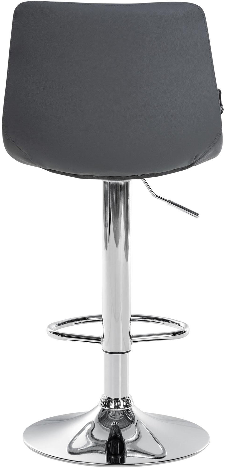Lot de 2 Tabourets de Bar avec Dossier Réglables Pivotants 107 Similicuir Gris - image 7