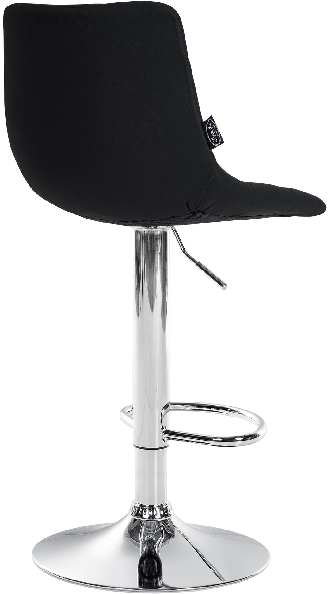 Lot de 2 Tabourets de Bar avec Dossier Réglables Pivotants 107 Similicuir Noir - image 6