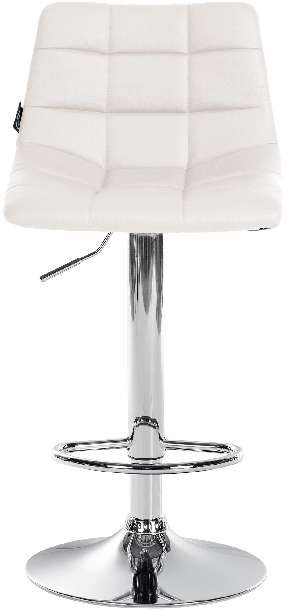 Lot de 2 Tabourets de Bar avec Dossier Réglables Pivotants 107 Similicuir Blanc - image 4