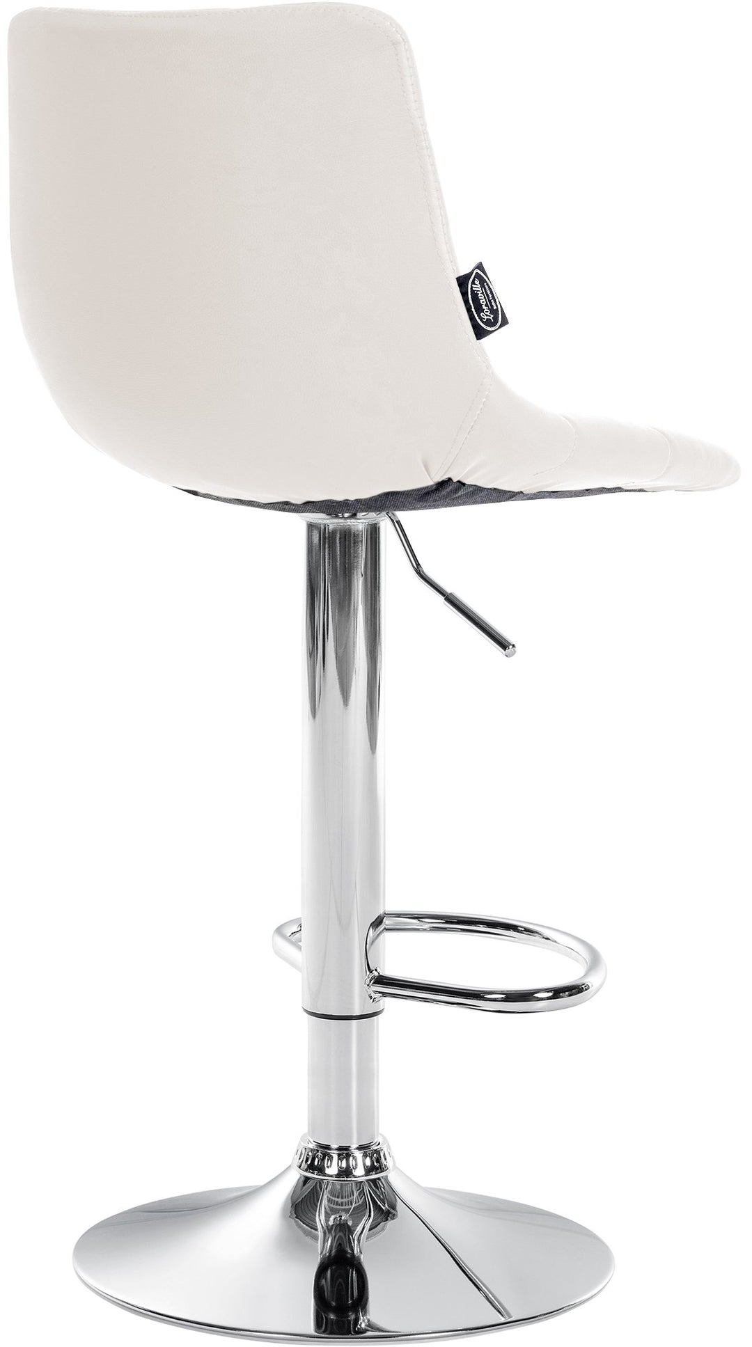 Lot de 2 Tabourets de Bar avec Dossier Réglables Pivotants 107 Similicuir Blanc - image 6
