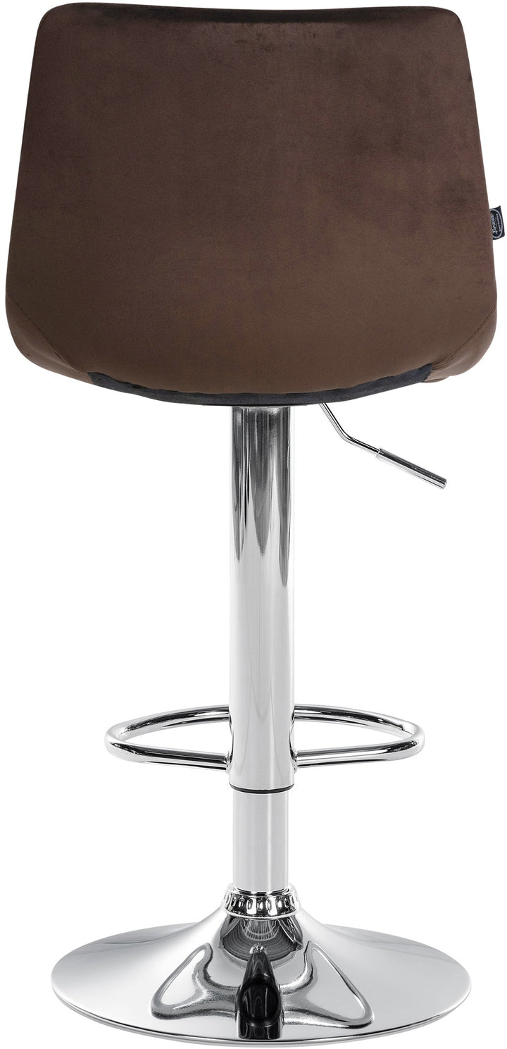 Lot de 2 Tabourets de Bar avec Dossier Réglables Pivotants 107 Velours Marron - image 7