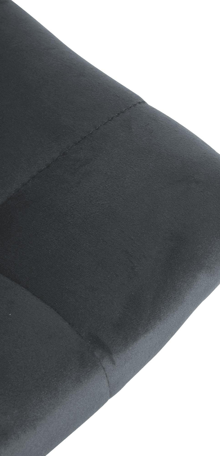 Lot de 2 Tabourets de Bar avec Dossier Réglables Pivotants 107 Velours Gris foncé - image 8