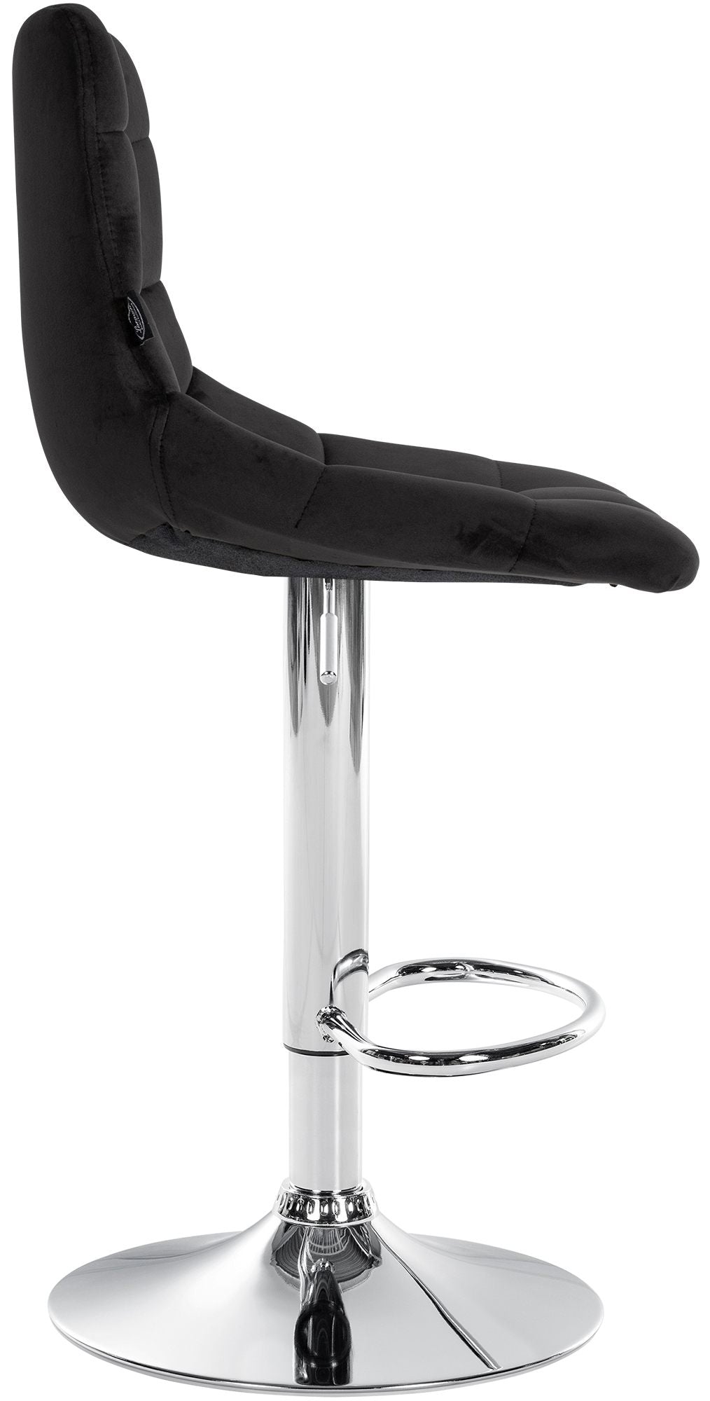 Lot de 2 Tabourets de Bar avec Dossier Réglables Pivotants 107 Velours Noir - image 5