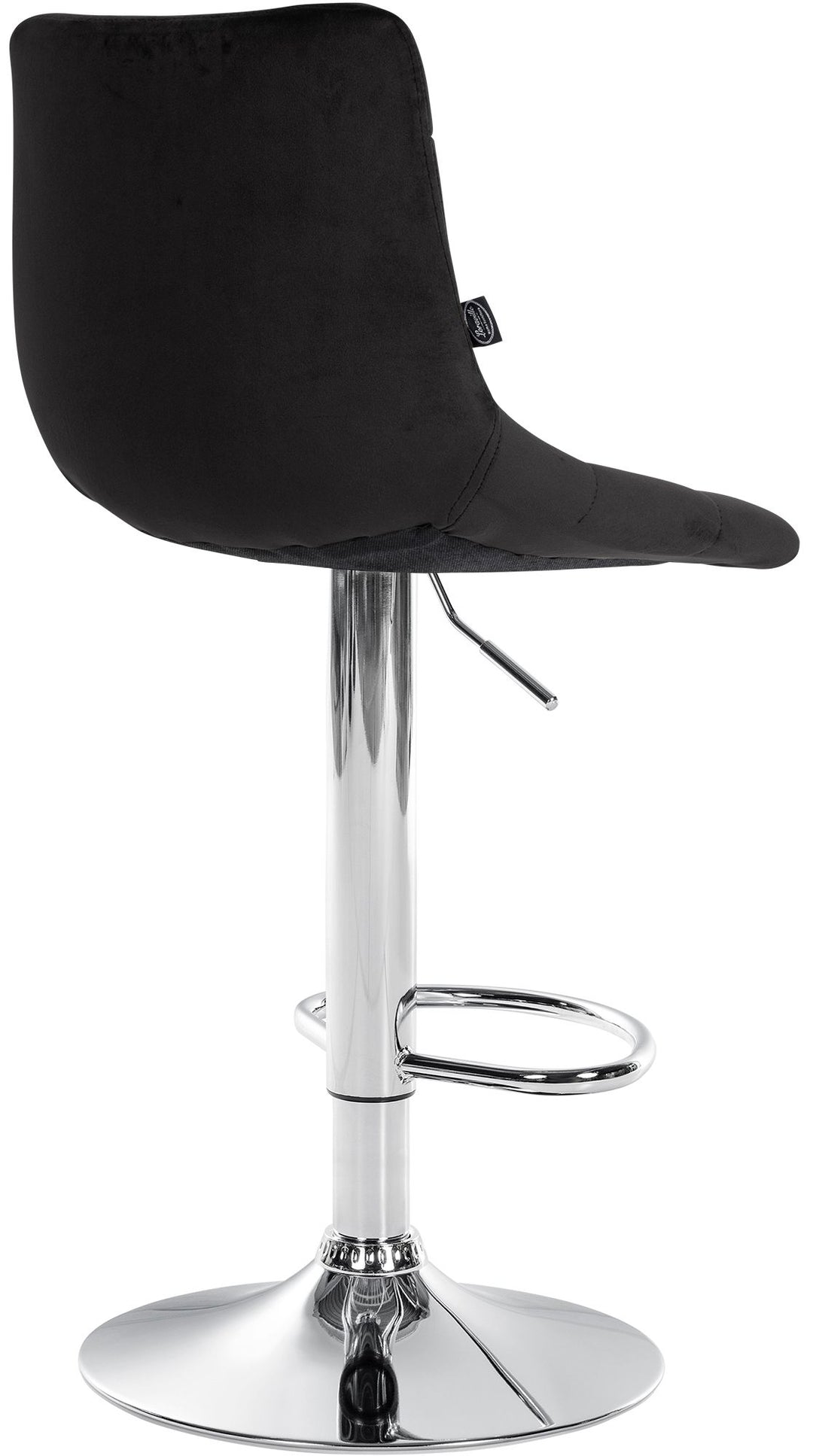 Lot de 2 Tabourets de Bar avec Dossier Réglables Pivotants 107 Velours Noir - image 6