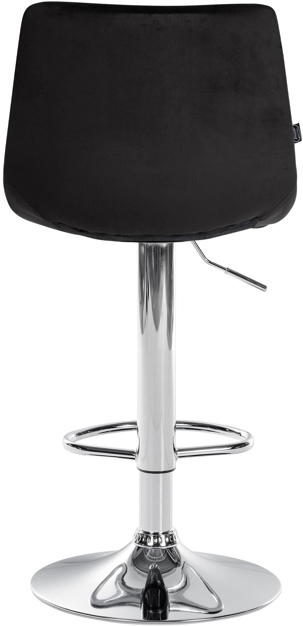 Lot de 2 Tabourets de Bar avec Dossier Réglables Pivotants 107 Velours Noir - image 7