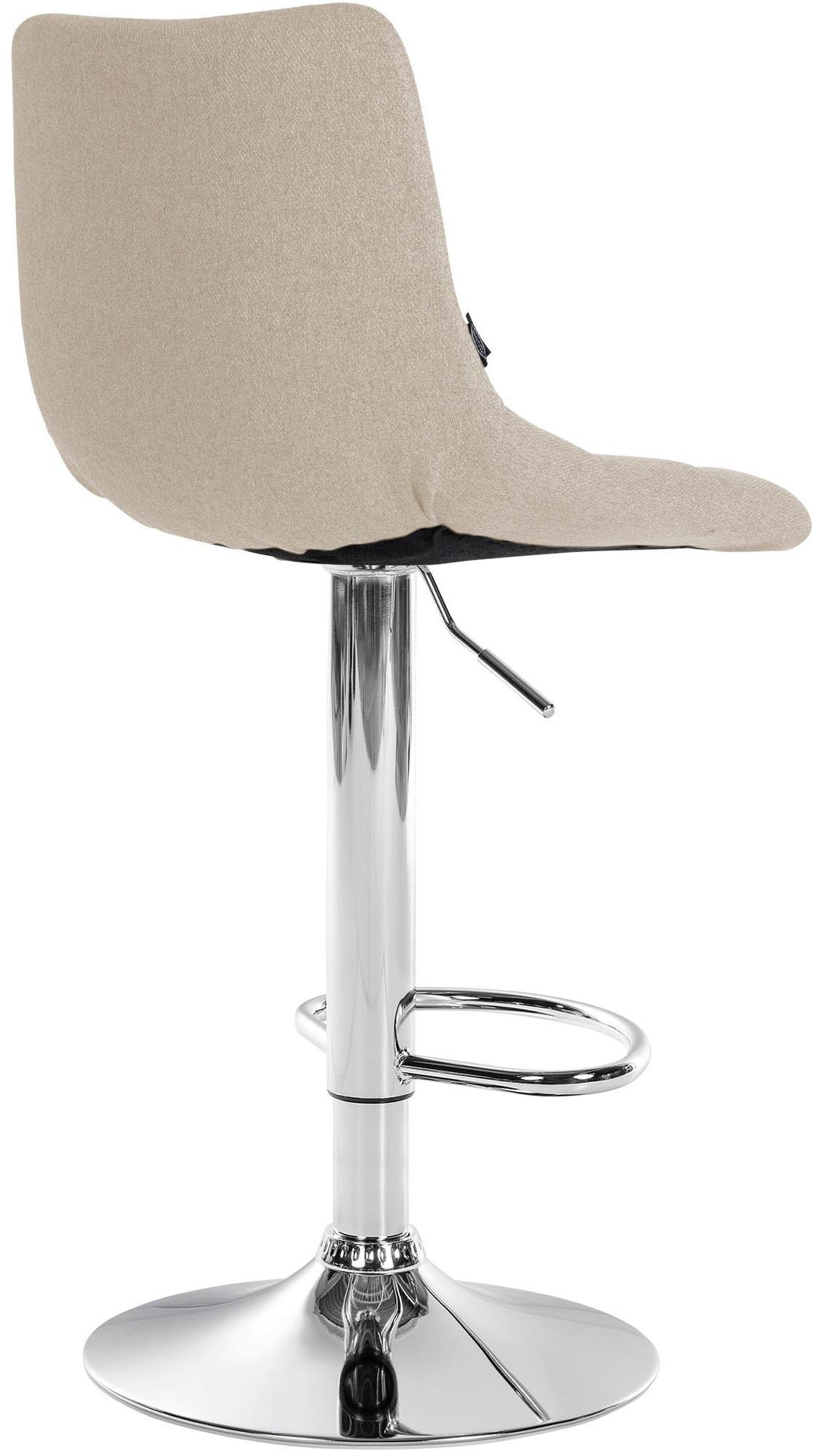 Lot de 2 Tabourets de Bar avec Dossier Réglables Pivotants 107 Tissu Crème - image 6