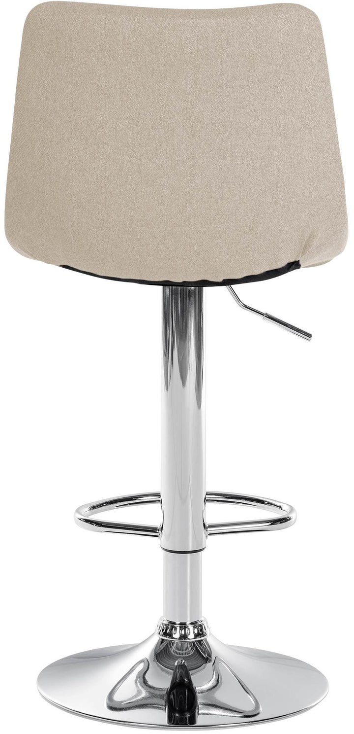 Lot de 2 Tabourets de Bar avec Dossier Réglables Pivotants 107 Tissu Crème - image 7