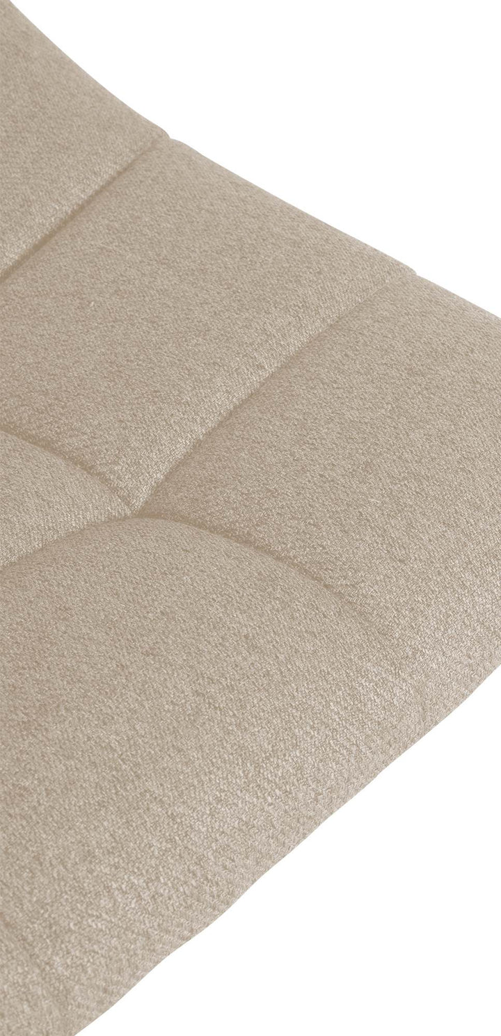 Lot de 2 Tabourets de Bar avec Dossier Réglables Pivotants 107 Tissu Crème - image 8