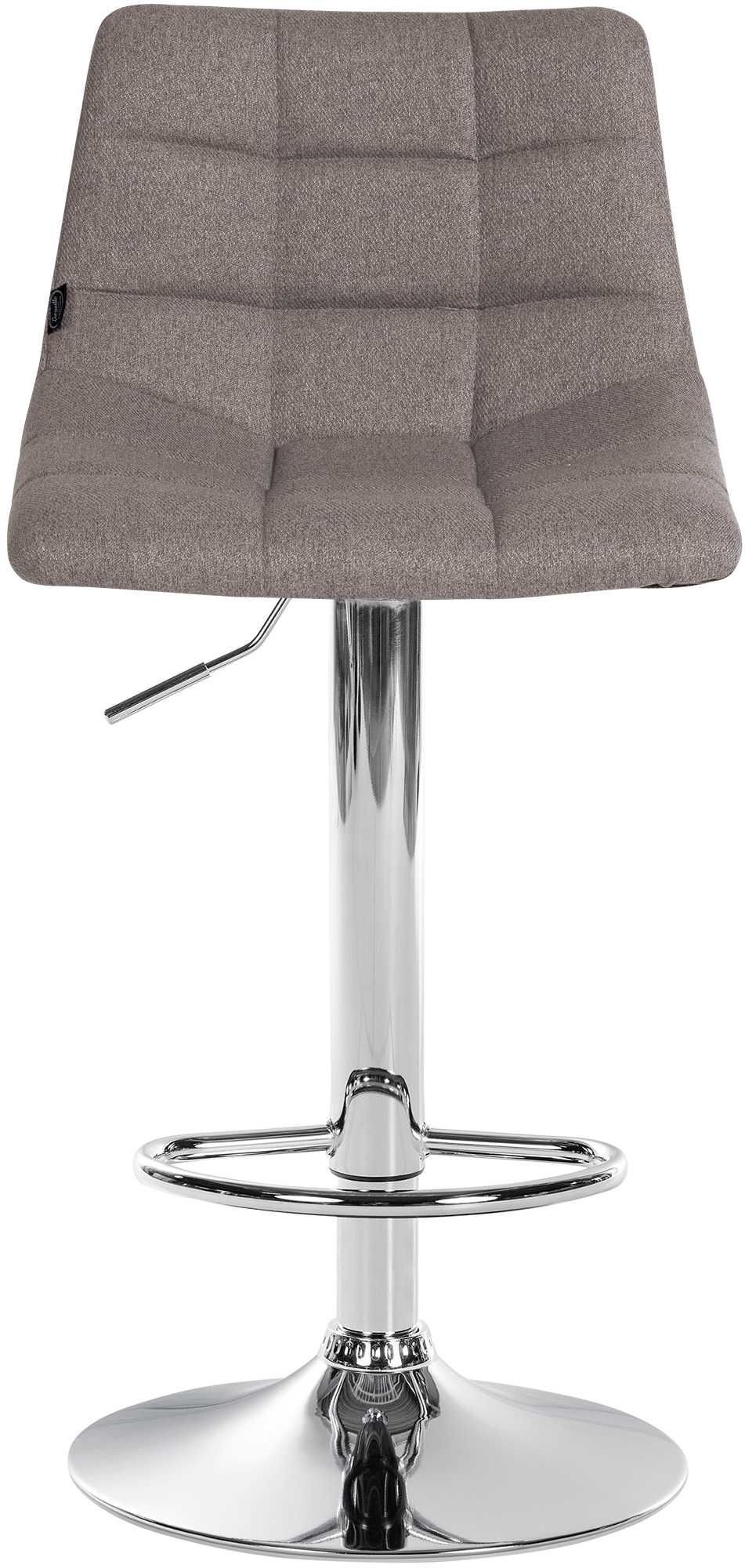 Lot de 2 Tabourets de Bar avec Dossier Réglables Pivotants 107 Tissu Gris - image 4