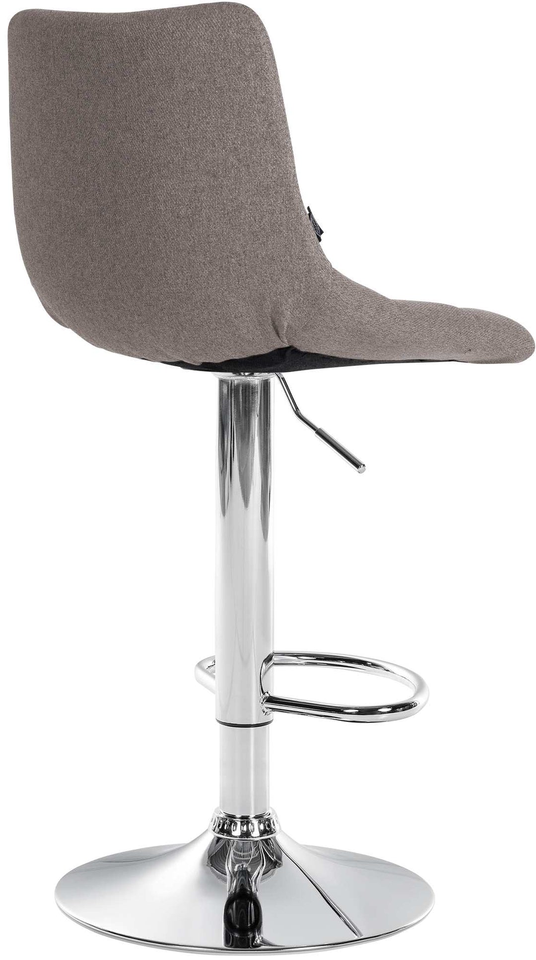 Lot de 2 Tabourets de Bar avec Dossier Réglables Pivotants 107 Tissu Gris - image 6