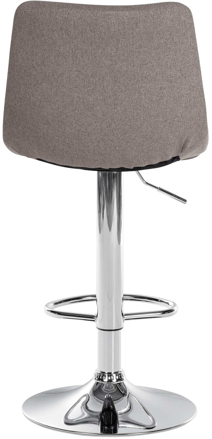 Lot de 2 Tabourets de Bar avec Dossier Réglables Pivotants 107 Tissu Gris - image 7