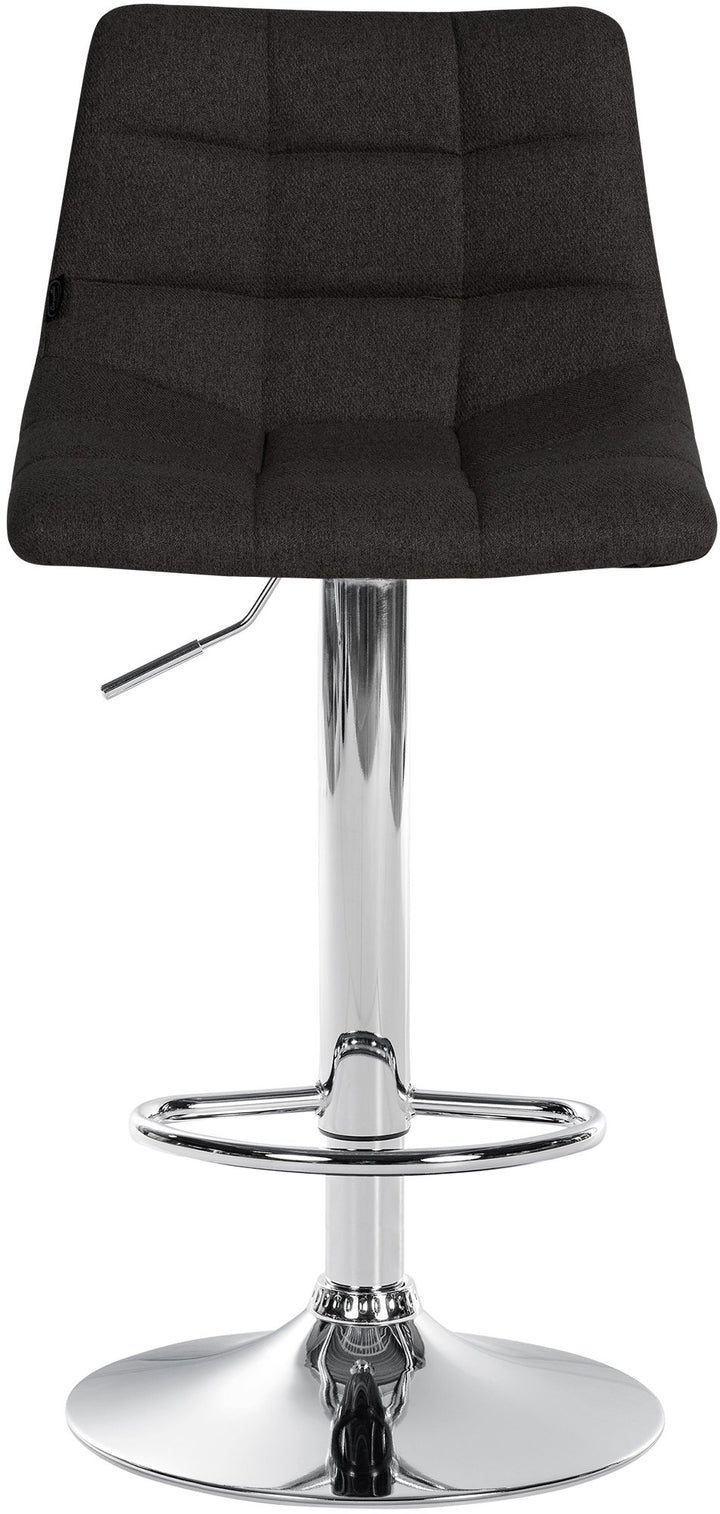 Lot de 2 Tabourets de Bar avec Dossier Réglables Pivotants 107 Tissu Noir - image 4