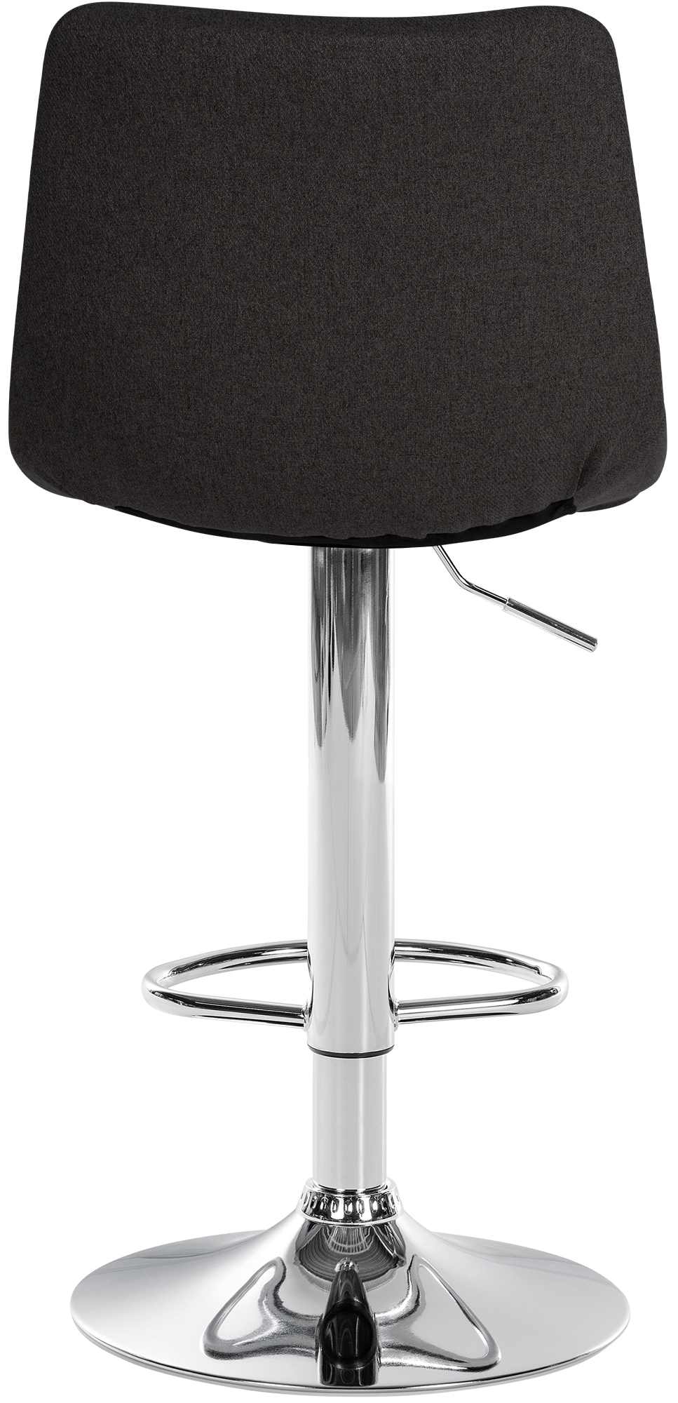 Lot de 2 Tabourets de Bar avec Dossier Réglables Pivotants 107 Tissu Noir - image 7
