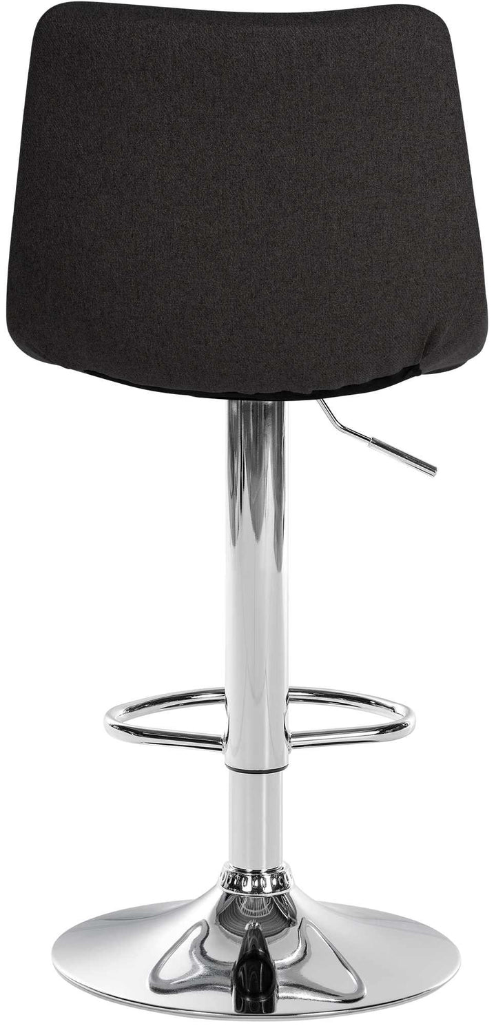 Lot de 2 Tabourets de Bar avec Dossier Réglables Pivotants 107 Tissu Noir - image 7