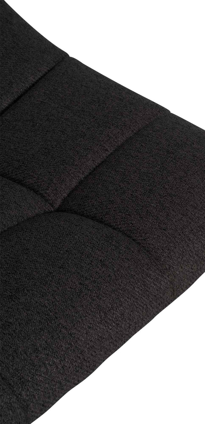 Lot de 2 Tabourets de Bar avec Dossier Réglables Pivotants 107 Tissu Noir - image 8